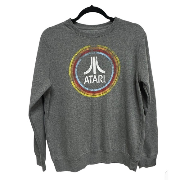 Ripple Junction ATARI Gray Short Sleeves Men's Sweatshirt Adult Size Small - Picture 1 of 4